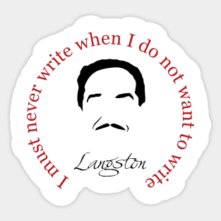 Langston Hughes Book Quote Sticker